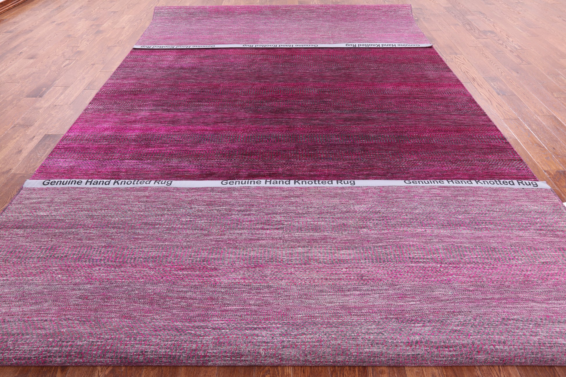 Pink Savannah Grass Hand Knotted Wool & Silk Rug - 8' 11" X 17' 11" - Golden Nile