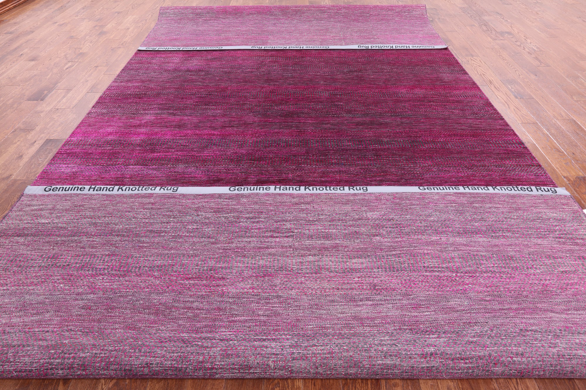 Pink Savannah Grass Hand Knotted Wool & Silk Rug - 8' 11" X 17' 11" - Golden Nile