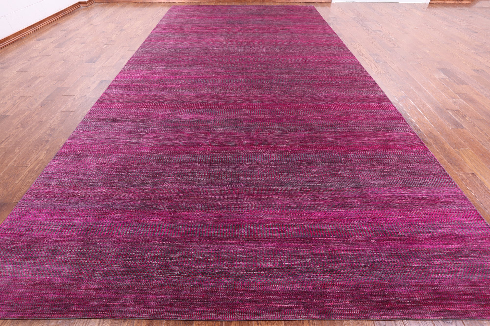 Pink Savannah Grass Hand Knotted Wool & Silk Rug - 8' 11" X 17' 11" - Golden Nile