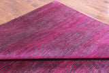Pink Savannah Grass Hand Knotted Wool & Silk Rug - 8' 11" X 17' 11" - Golden Nile