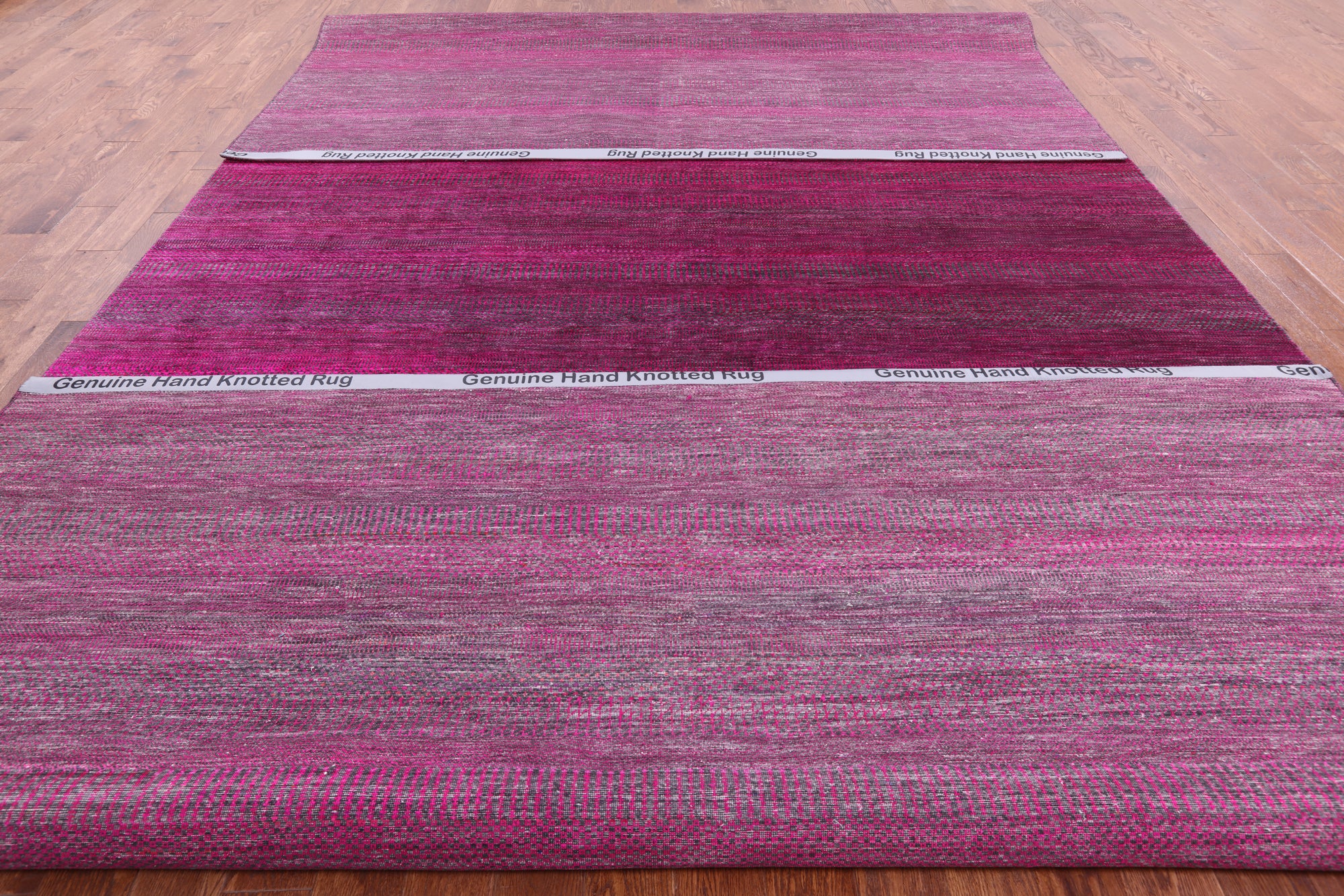 Pink Savannah Grass Handmade Wool & Silk Rug - 9' 10" X 19' 9" - Golden Nile