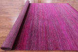 Pink Savannah Grass Handmade Wool & Silk Rug - 9' 10" X 19' 9" - Golden Nile