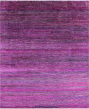 Purple Savannah Grass Handmade Wool & Silk Rug - 8' 0" X 9' 11" - Golden Nile