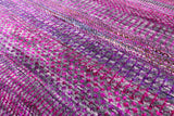 Purple Savannah Grass Handmade Wool & Silk Rug - 8' 0" X 9' 11" - Golden Nile