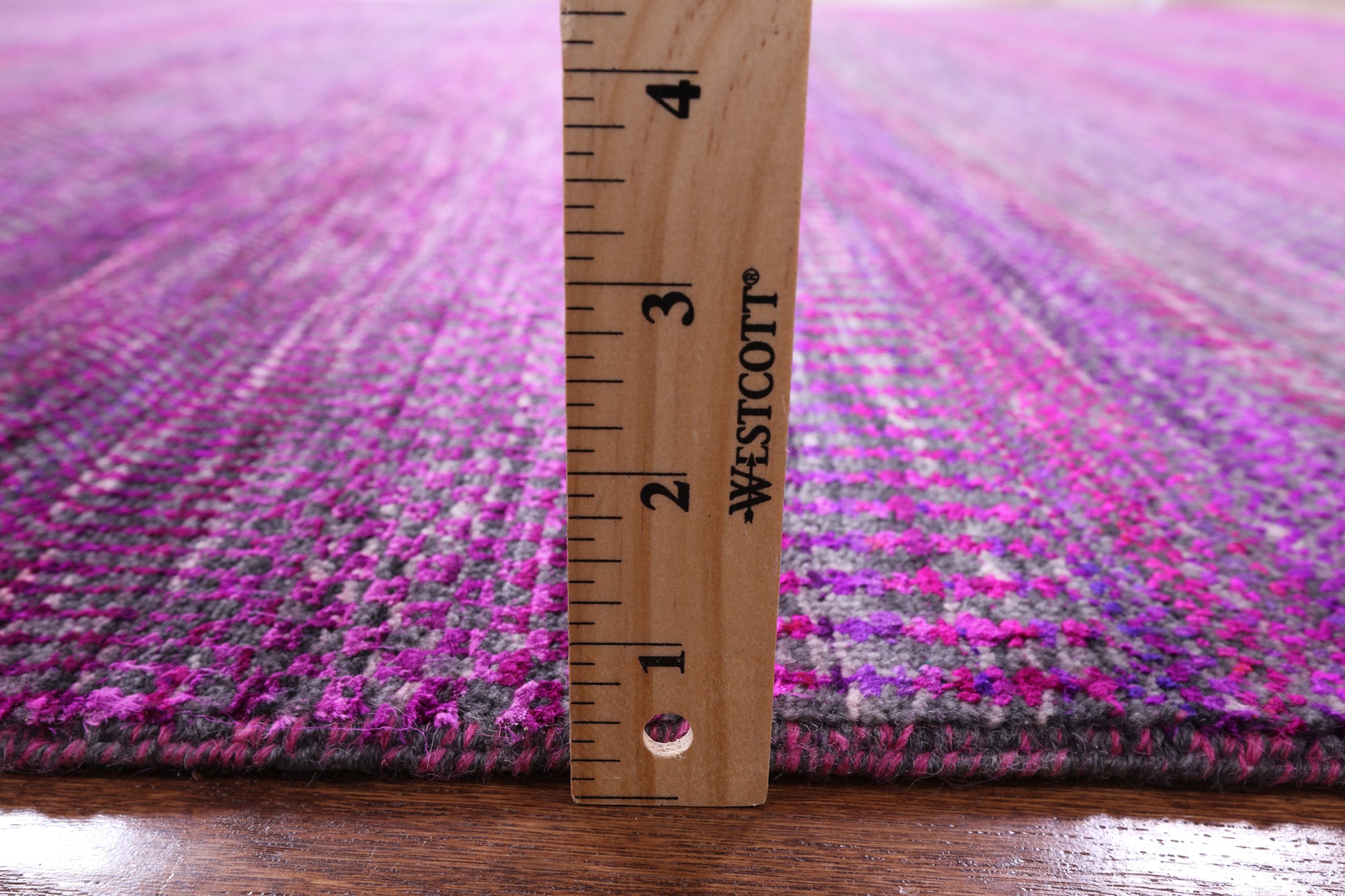 Purple Savannah Grass Handmade Wool & Silk Rug - 8' 0" X 9' 11" - Golden Nile