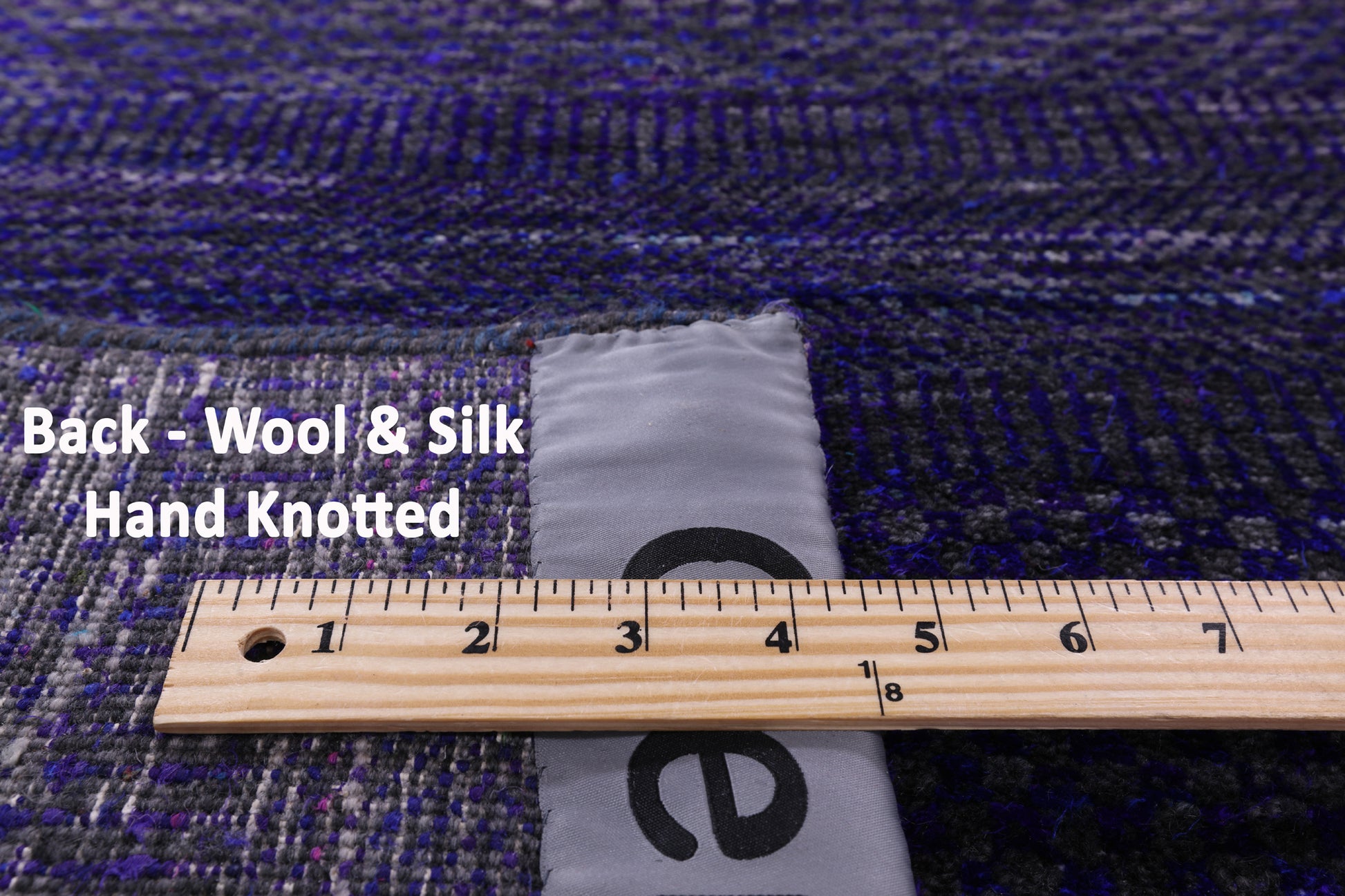 Purple Savannah Grass Hand Knotted Wool & Silk Runner Rug - 2' 7" X 21' 5" - Golden Nile