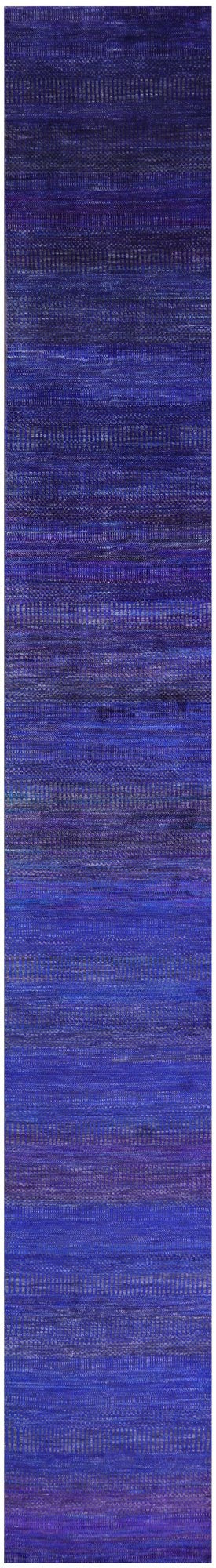 Savannah Grass Handmade Wool & Silk Runner Rug - 2' 5" X 19' 9" - Golden Nile