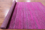 Pink Savannah Grass Hand Knotted Wool & Silk Rug - 8' 0" X 15' 8" - Golden Nile