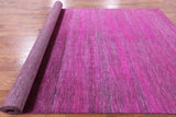 Pink Savannah Grass Hand Knotted Wool & Silk Rug - 8' 0" X 15' 8" - Golden Nile