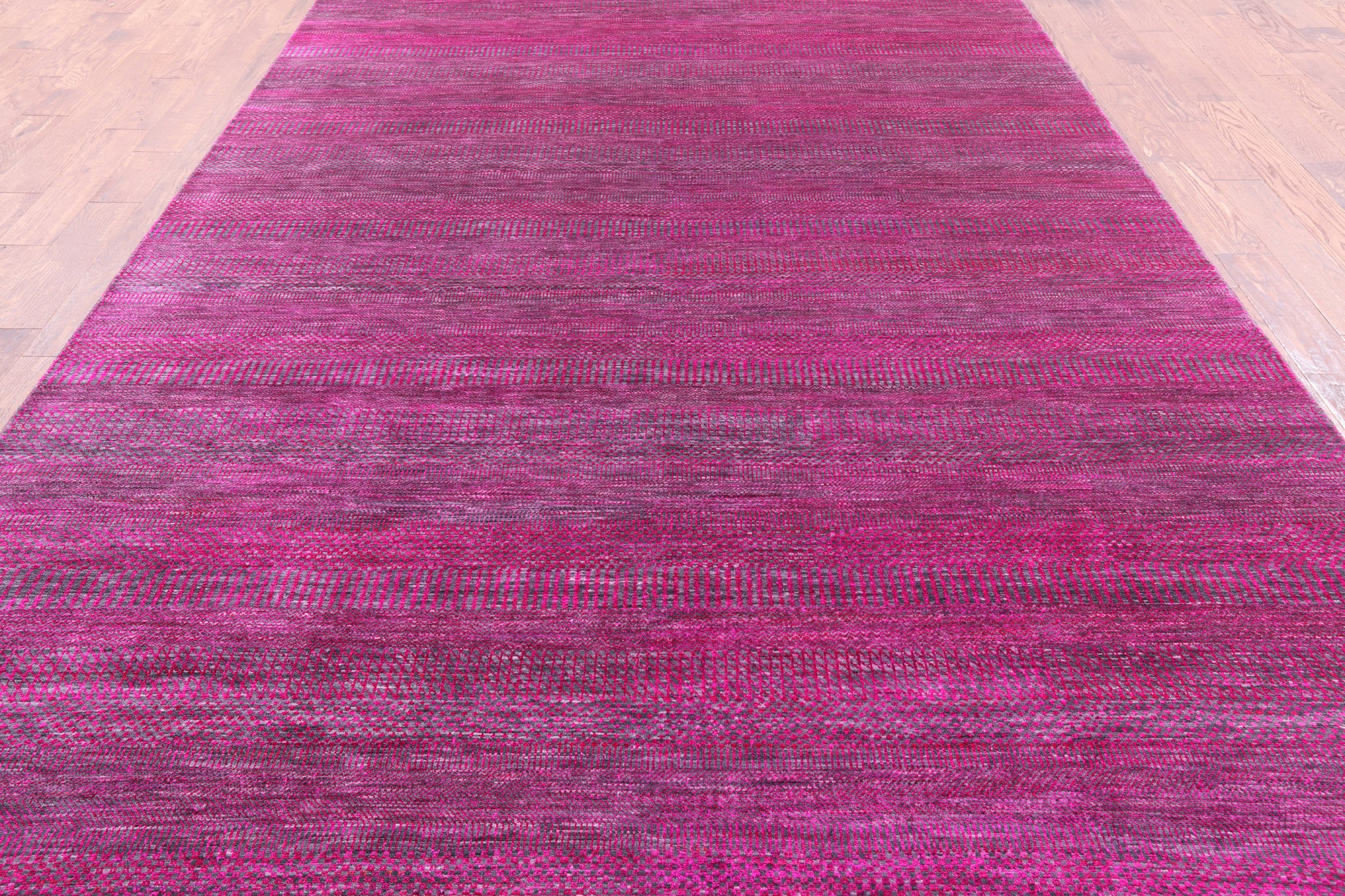 Pink Savannah Grass Hand Knotted Wool & Silk Rug - 8' 0" X 15' 8" - Golden Nile