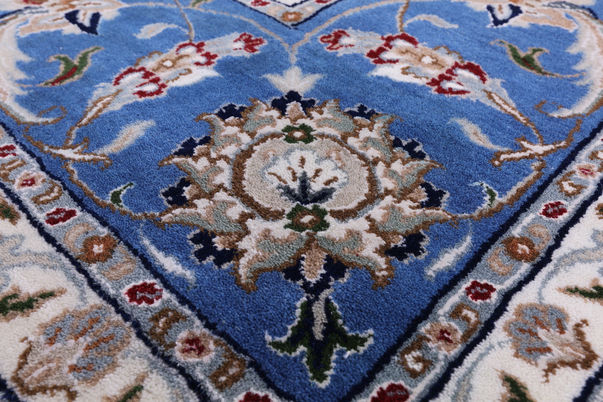 Geometric Super Kazak Hand Knotted Wool Rug - 5' 8