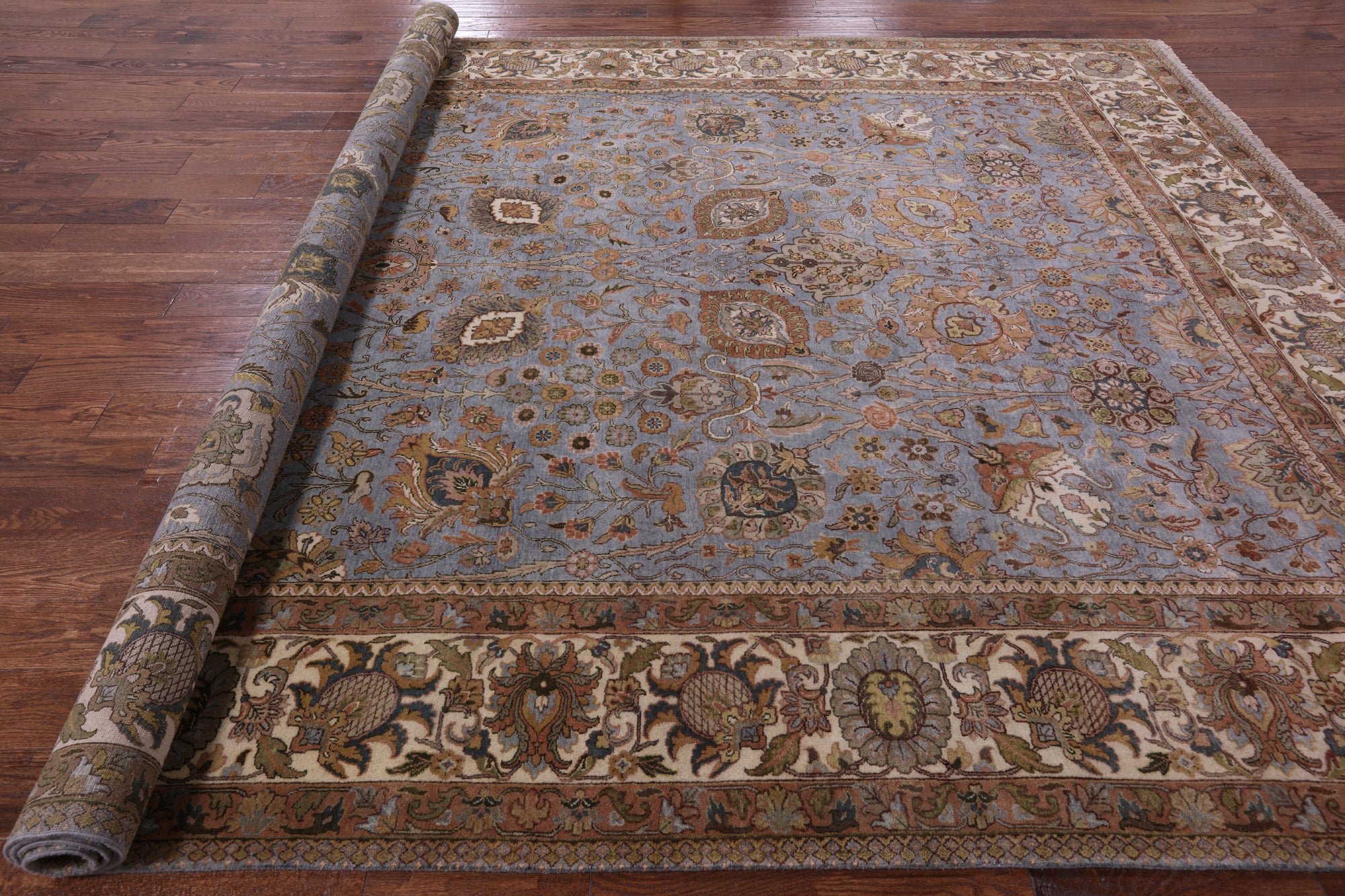 Persian Tabriz Hand Knotted Wool Rug - 9' 2" X 12' 1" - Golden Nile