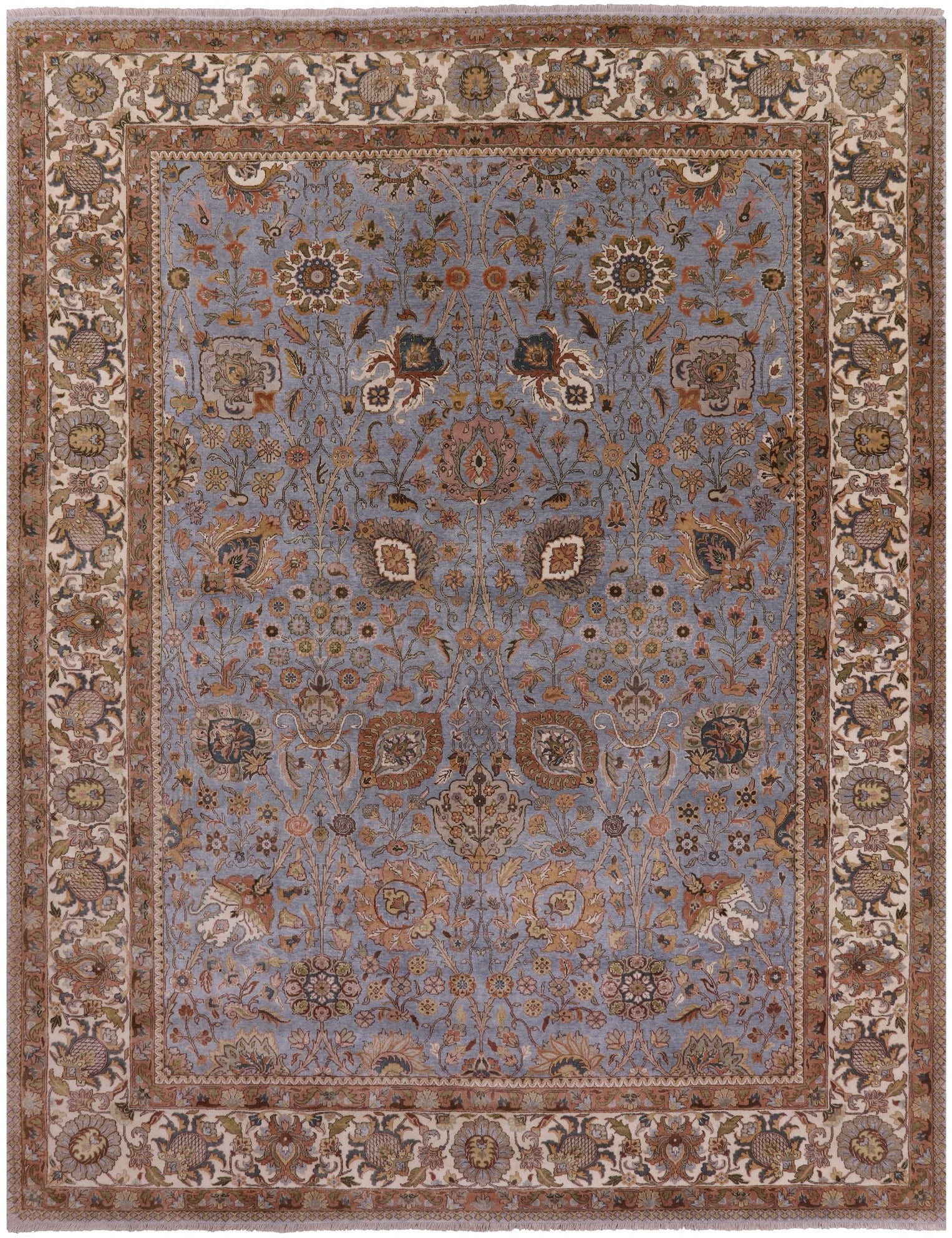 Persian Tabriz Hand Knotted Wool Rug - 9' 2" X 12' 1" - Golden Nile