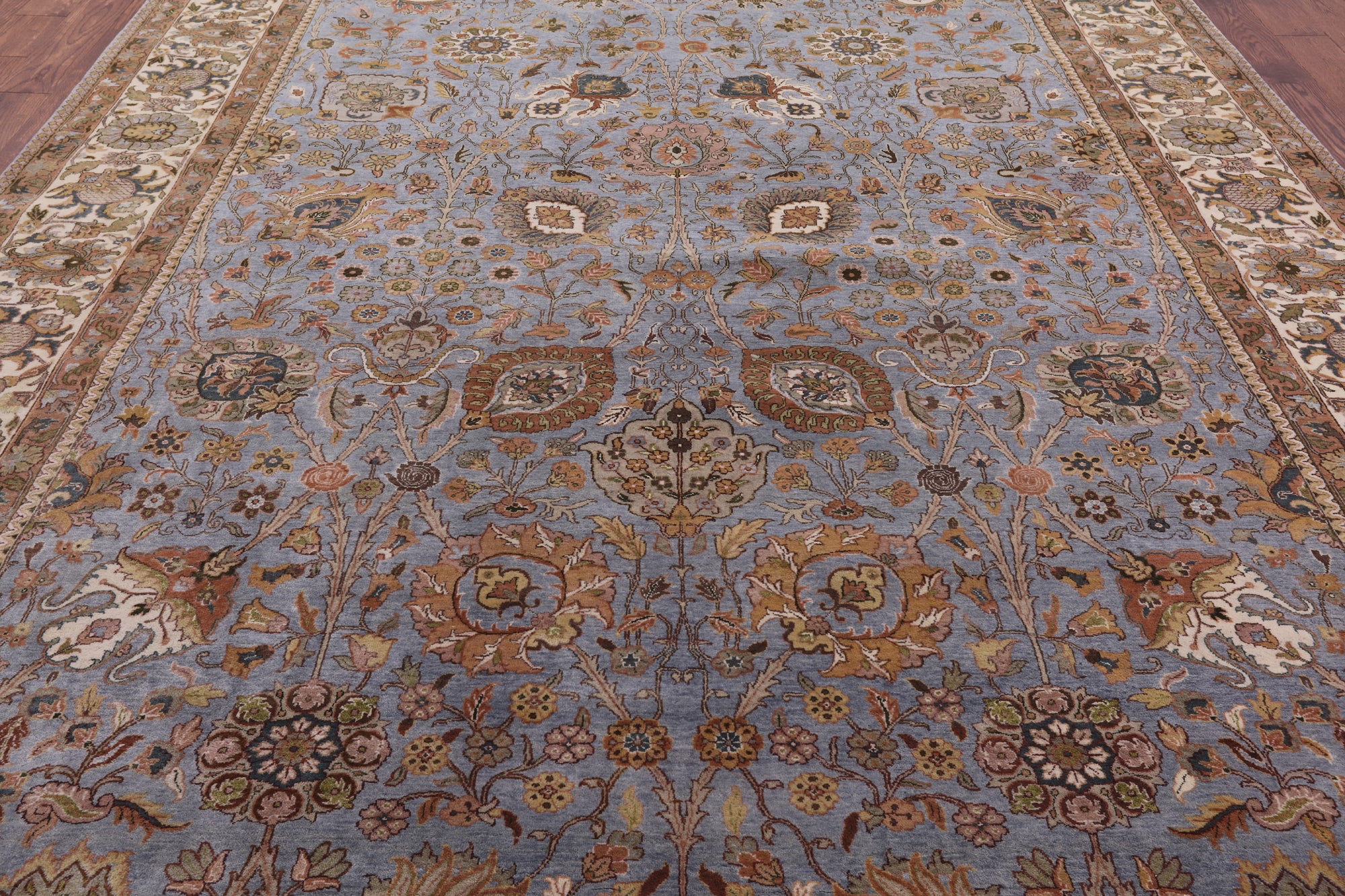 Persian Tabriz Hand Knotted Wool Rug - 9' 2" X 12' 1" - Golden Nile