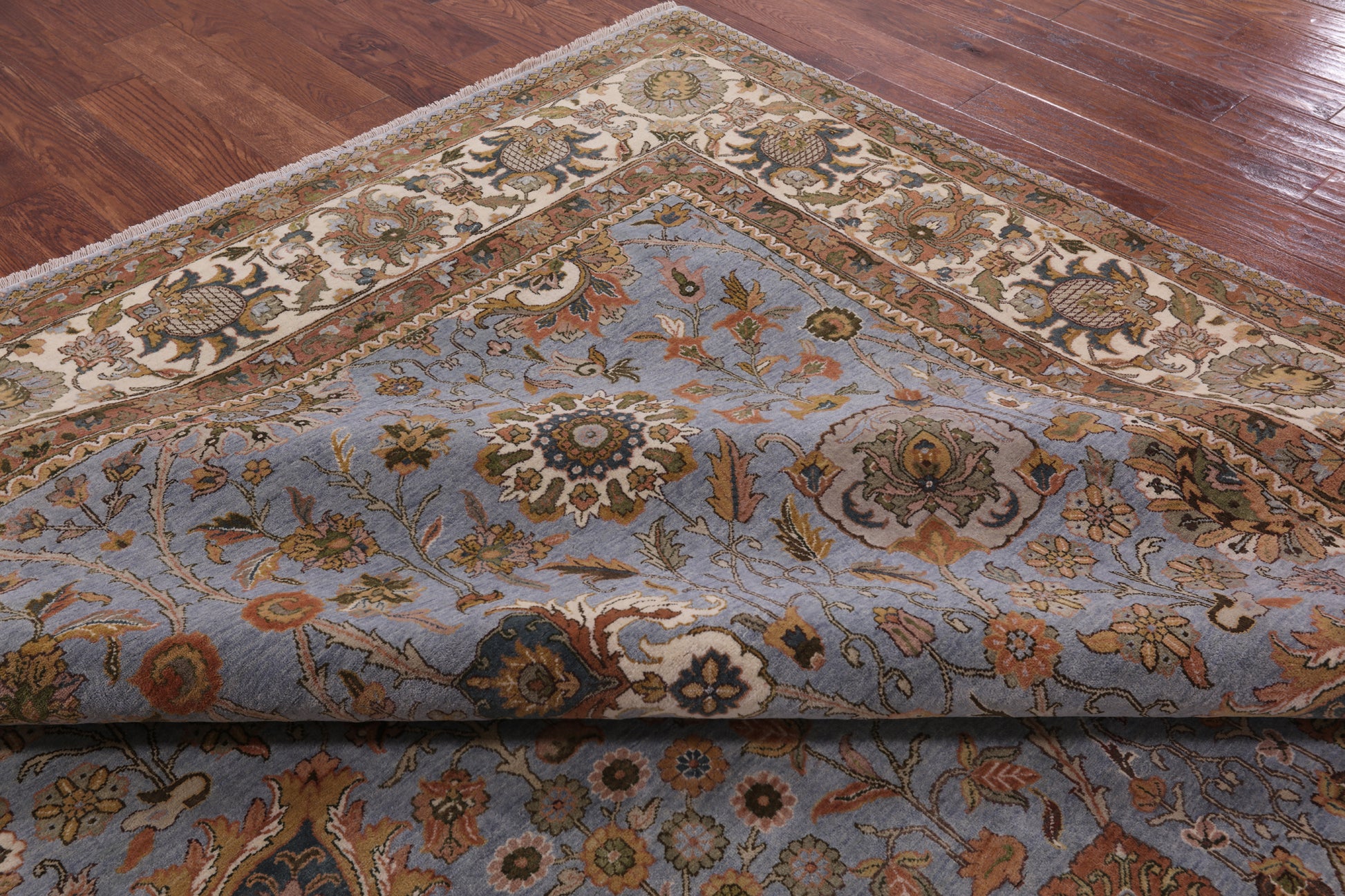 Persian Tabriz Hand Knotted Wool Rug - 9' 2" X 12' 1" - Golden Nile