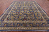 Blue Persian Tabriz Hand Knotted Wool Rug - 8' 10" X 11' 11" - Golden Nile