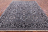 Grey Persian Fine Serapi Hand Knotted Wool Rug - 8' 3" X 9' 10" - Golden Nile