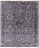 Grey Persian Fine Serapi Hand Knotted Wool Rug - 8' 3" X 9' 10" - Golden Nile
