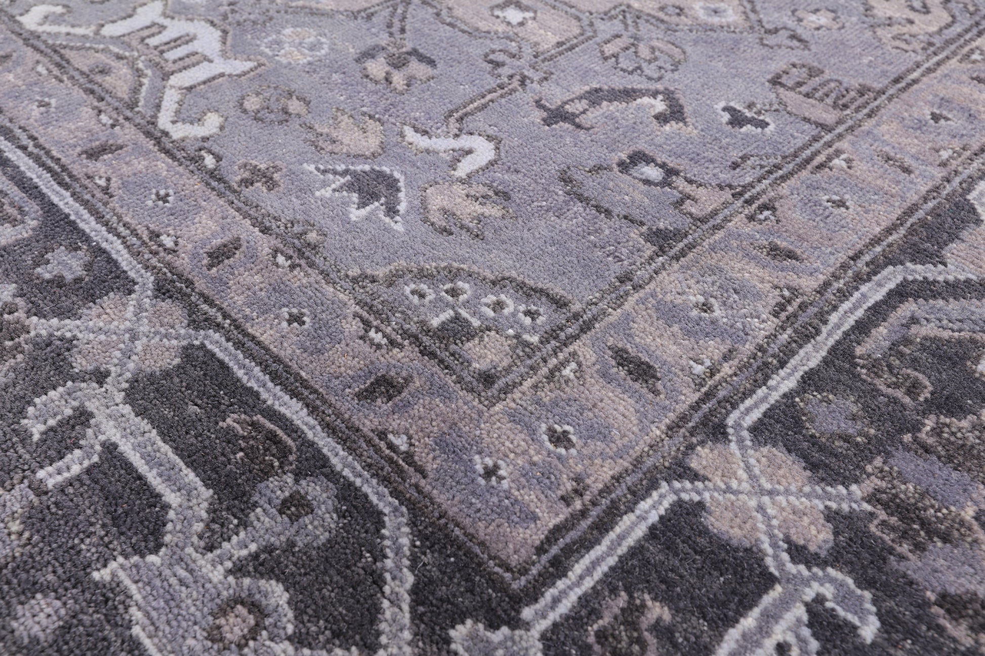 Grey Persian Fine Serapi Hand Knotted Wool Rug - 8' 3" X 9' 10" - Golden Nile