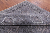 Grey Persian Fine Serapi Hand Knotted Wool Rug - 8' 3" X 9' 10" - Golden Nile