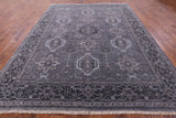 Grey Persian Fine Serapi Hand Knotted Wool  Rug - 7' 11" X 10' 1" - Golden Nile