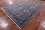 Grey Persian Fine Serapi Hand Knotted Wool  Rug - 7' 11" X 10' 1" - Golden Nile