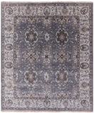 Grey Persian Fine Serapi Hand Knotted Wool Rug - 8' 2" X 9' 9" - Golden Nile