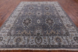 Grey Persian Fine Serapi Hand Knotted Wool Rug - 8' 2" X 9' 9" - Golden Nile