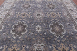 Grey Persian Fine Serapi Hand Knotted Wool Rug - 8' 2" X 9' 9" - Golden Nile
