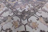 Grey Persian Fine Serapi Hand Knotted Wool Rug - 8' 2" X 9' 9" - Golden Nile