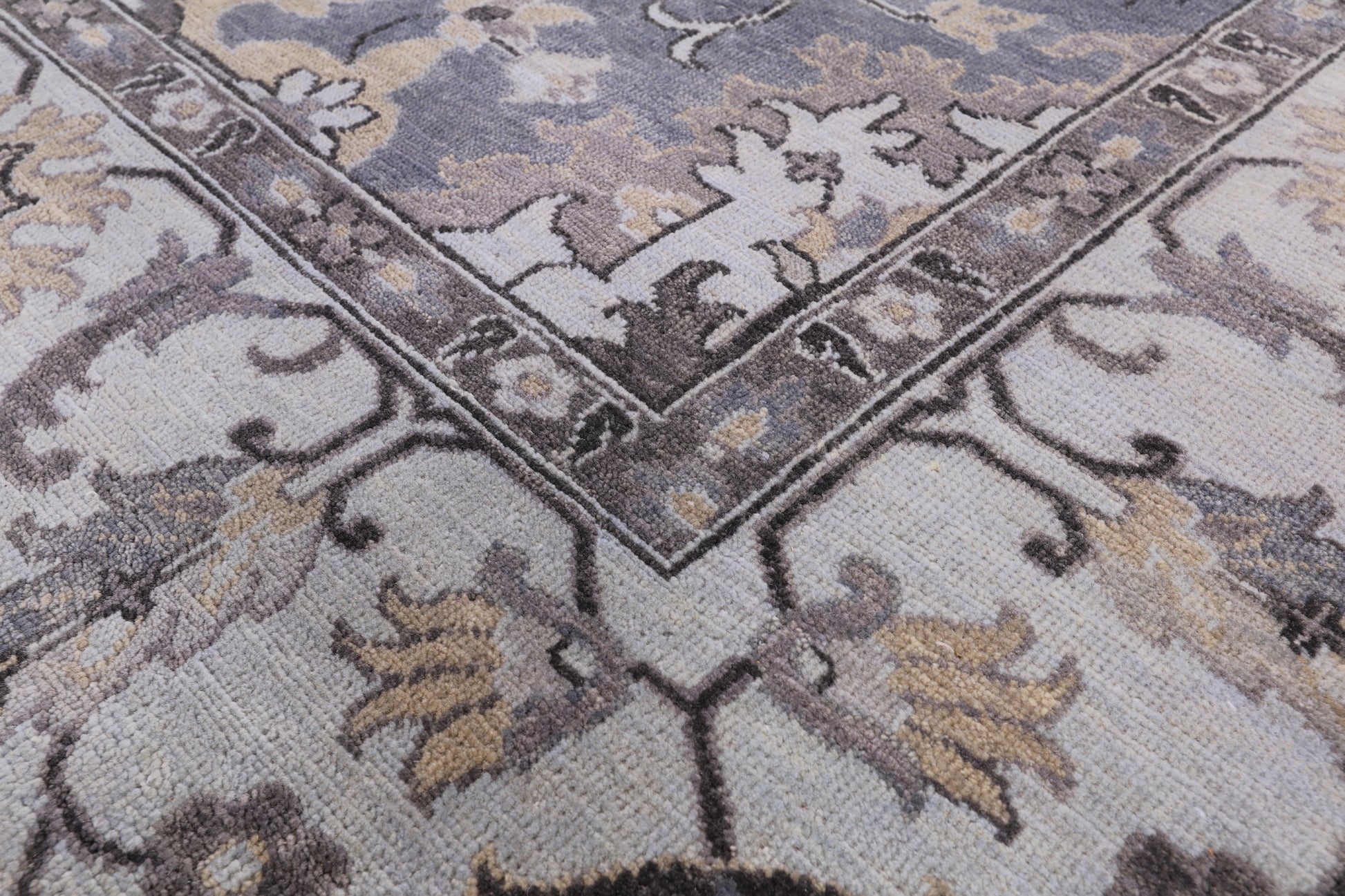 Grey Persian Fine Serapi Hand Knotted Wool Rug - 8' 2" X 9' 9" - Golden Nile