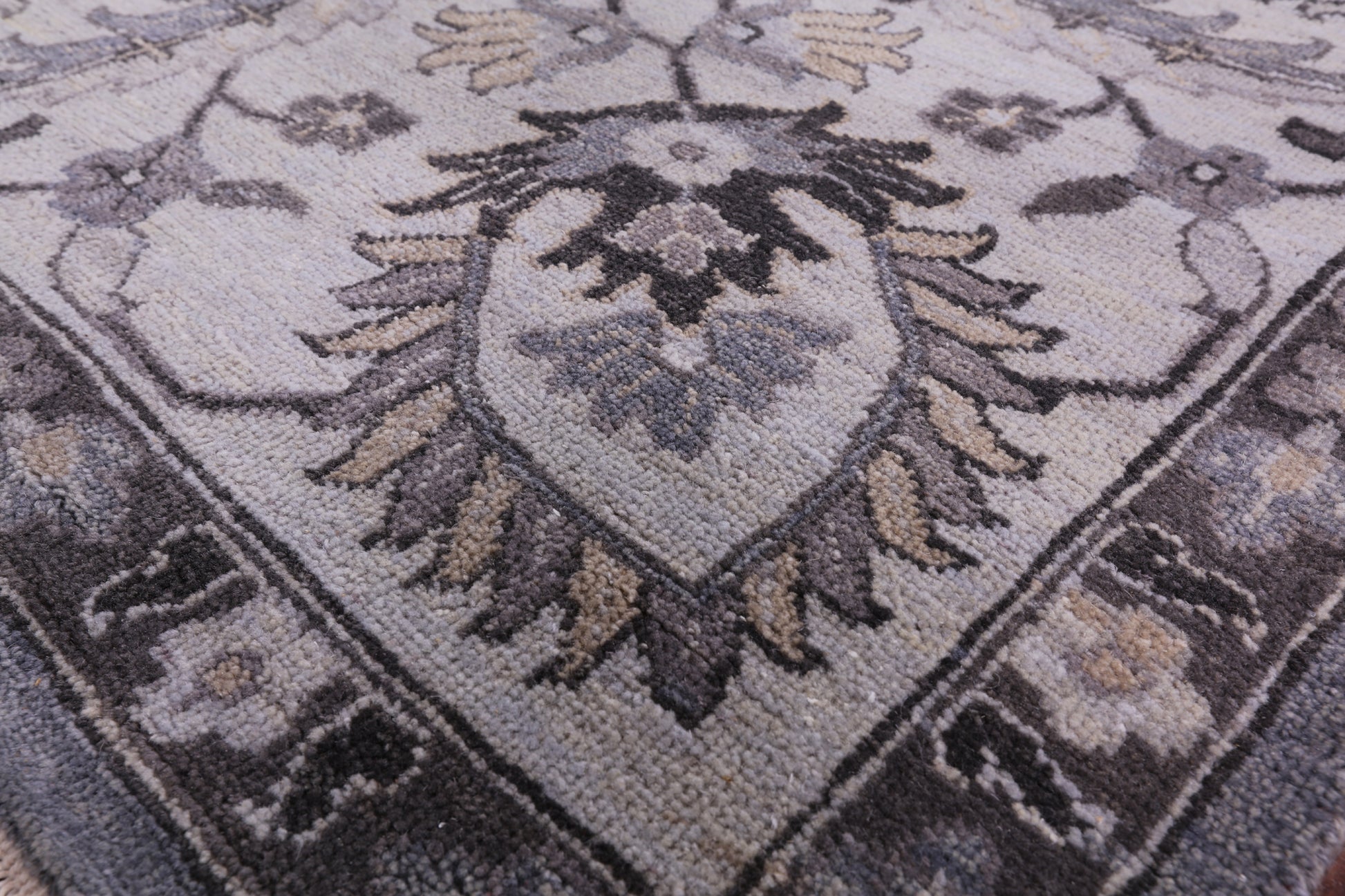 Grey Persian Fine Serapi Handmade Wool Rug - 9' 0" X 11' 9" - Golden Nile