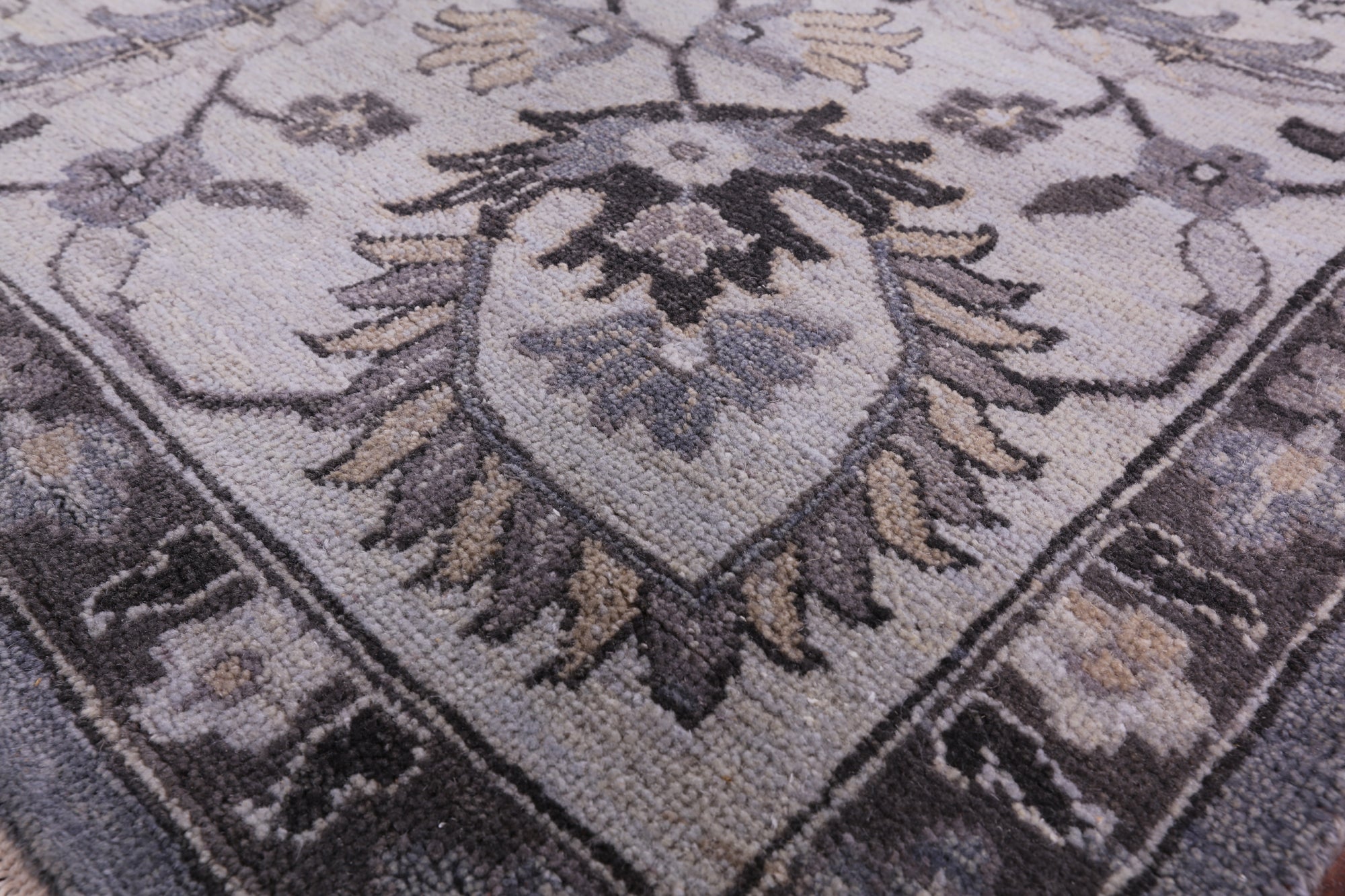 Grey Persian Fine Serapi Handmade Wool Rug - 9' 0" X 11' 9" - Golden Nile