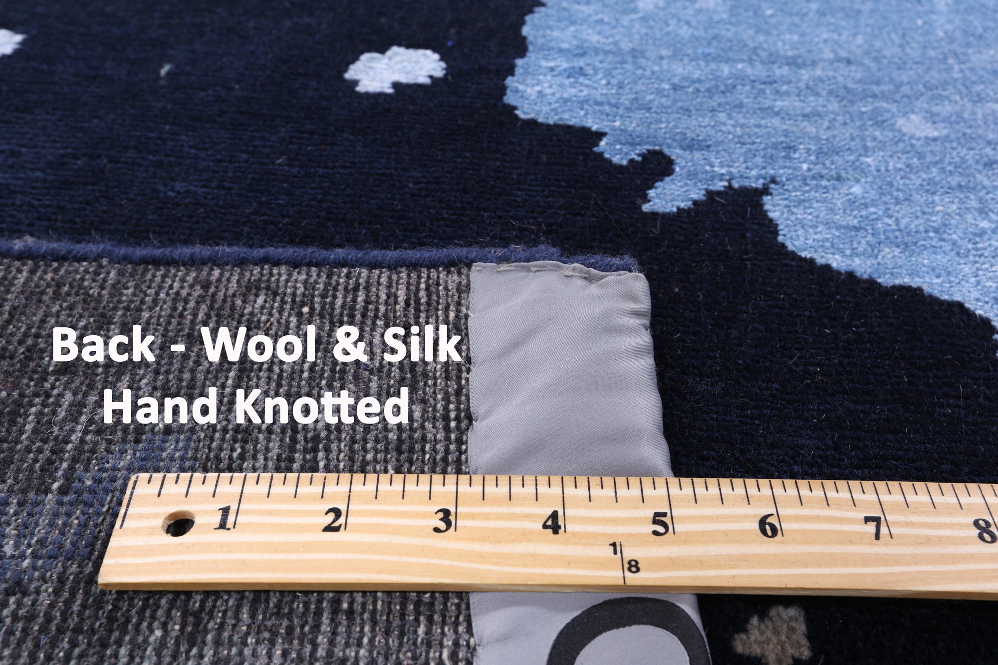 Galaxy Design Modern Handmade Wool & Silk Rug - 9' 0" X 11' 9" - Golden Nile