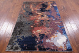 Modern Hand Knotted Wool & Silk Rug - 3' 11" X 6' 0" - Golden Nile
