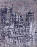 Modern Hand Knotted Wool & Silk Rug - 7' 11" X 10' 1" - Golden Nile