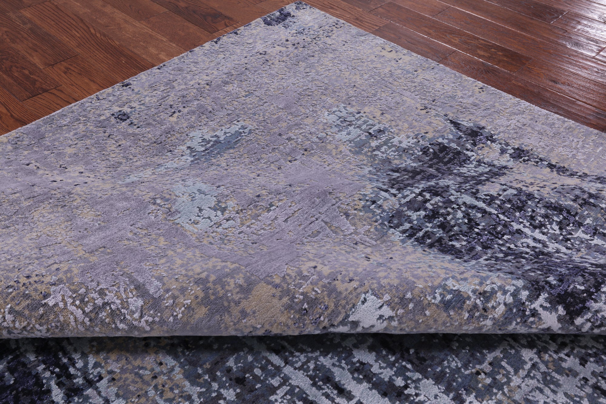Modern Hand Knotted Wool & Silk Rug - 7' 11" X 10' 1" - Golden Nile