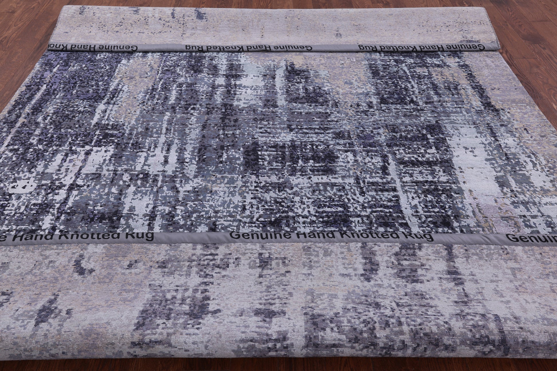 Modern Hand Knotted Wool & Silk Rug - 7' 11" X 10' 1" - Golden Nile
