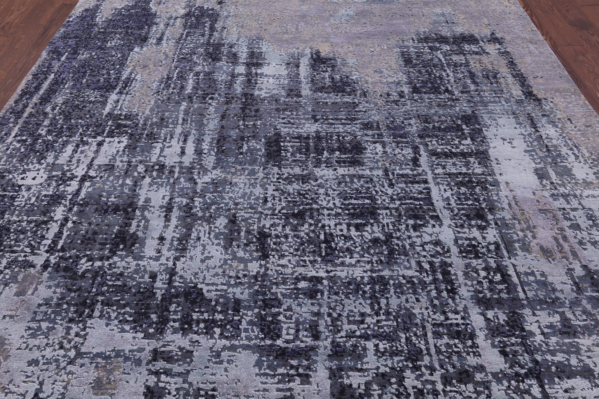 Modern Hand Knotted Wool & Silk Rug - 7' 11" X 10' 1" - Golden Nile