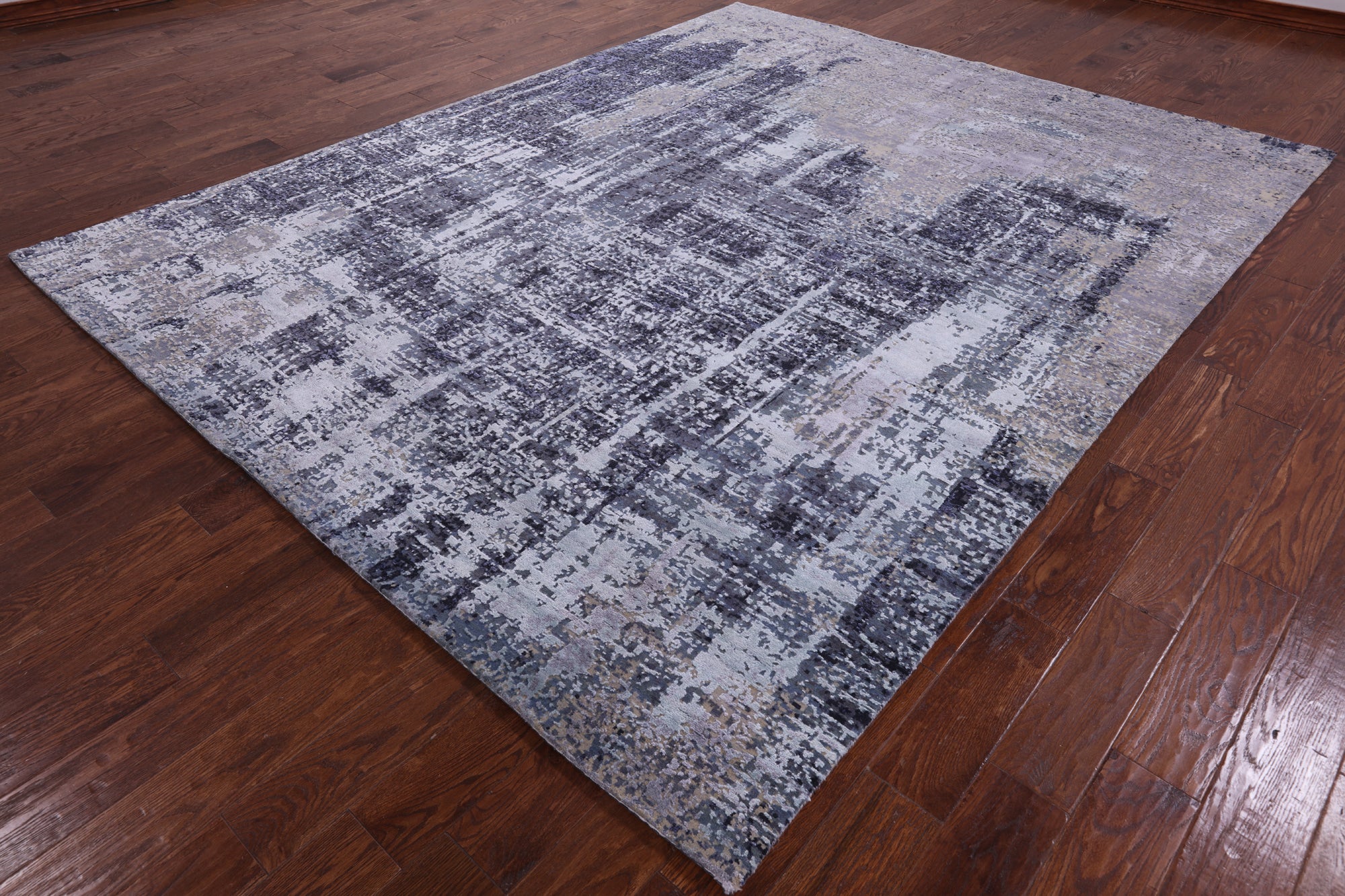 Modern Hand Knotted Wool & Silk Rug - 7' 11" X 10' 1" - Golden Nile