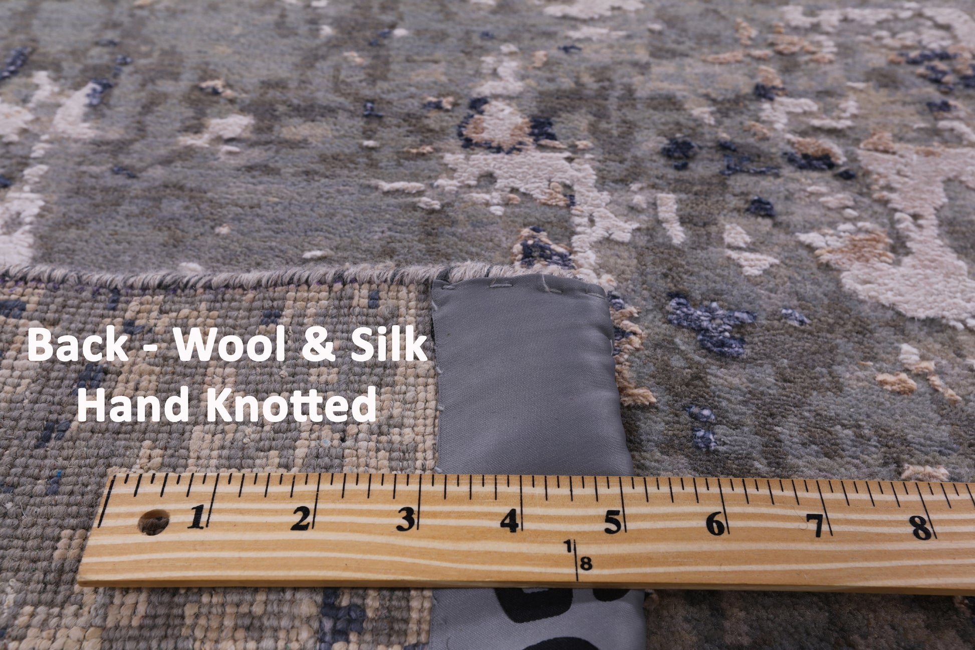 Modern Hand Knotted Wool & Silk Rug - 9' 0" X 12' 2" - Golden Nile