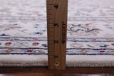 Ivory Persian Nain Hand Knotted Wool & Silk Rug - 8' 0" X 16' 1" - Golden Nile