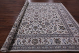 Ivory Square Persian Nain Hand Knotted Wool & Silk Rug - 8' 11" X 9' 0" - Golden Nile