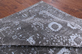 Grey Modern Hand Knotted Wool & Silk Rug - 8' 1" X 10' 0" - Golden Nile