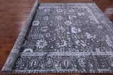 Grey Modern Hand Knotted Wool & Silk Rug - 8' 2" X 10' 0" - Golden Nile