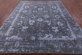 Grey Modern Hand Knotted Wool & Silk Rug - 8' 2" X 10' 0" - Golden Nile