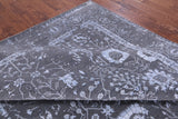 Grey Modern Hand Knotted Wool & Silk Rug - 8' 2" X 10' 0" - Golden Nile