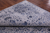 Grey Modern Handmade Wool & Silk Rug - 7' 11" X 10' 1" - Golden Nile
