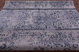 Grey Modern Handmade Wool & Silk Rug - 7' 11" X 10' 1" - Golden Nile