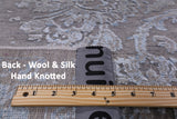 Grey Modern Hand Knotted Wool & Silk Rug - 8' 2" X 10' 0" - Golden Nile